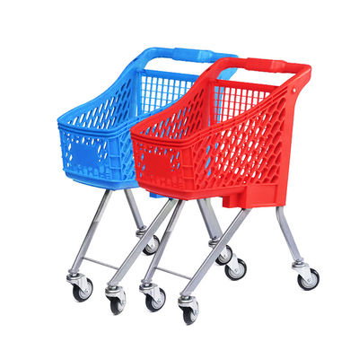 Easy To Use Colorful Plastic Children's Supermarket Shopping Cart Mother And Baby Toy Trolley