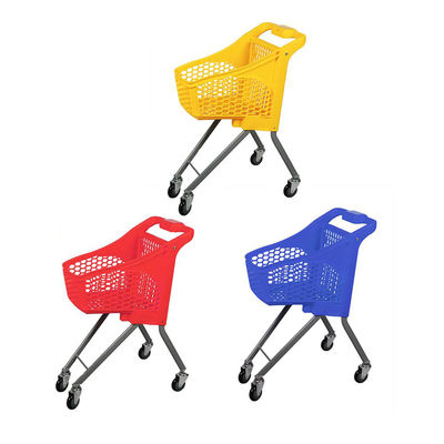 4 Wheel Plastic Shopping Trolley Easy Move Supermarket Children's Shopping Cart