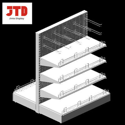 2100mm Supermarket Display Shelving ISO9001 Double Side Shelf