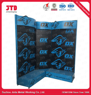 Blue Supermarket Display Shelving 900mm Power Tools Display Rack