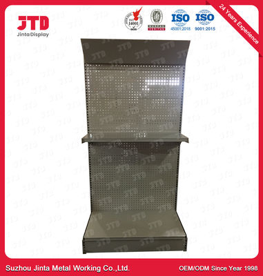 2 Layers Mini Supermarket Racks Steel Q195 Grey 900mm Shelf