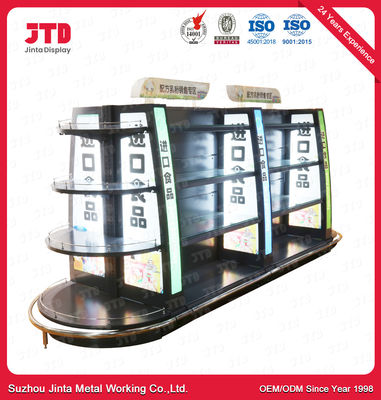 300mm Double Sided Gondola Supermarket Shelving ISO9001 Half Circle Standing Shelf