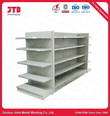 5 Tiers Gondola Display Shelving 2.1m Double Sided Shelving Unit
