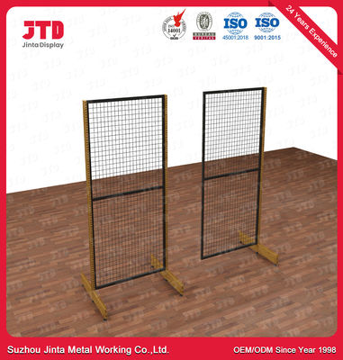 SGS Gondola Display Shelving 1500mm Black Wire Shelf With Hooks
