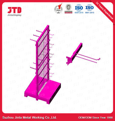 SGS Gondola Display Shelving 1500mm Black Wire Shelf With Hooks