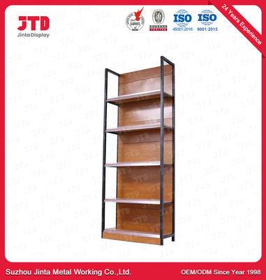 Steel Q195 Wooden Gondola Shelving 1200mm 1800mm 5 Tier Storage Shelf
