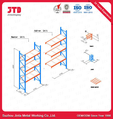 800kgs Cold Rolled Steel Shelves 1500mm 3000mm Detachable Shelf