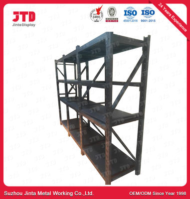 500kgs Warehouse Metal Racks BV 4 Tier Black Welded Steel Shelving