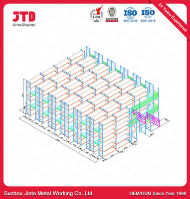 3 Tons Warehouse Mezzanine Floor With Stairs Powder Coated OEM