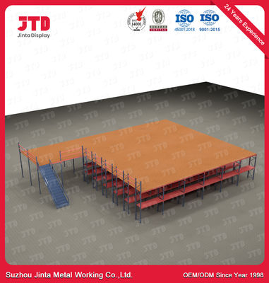 3 Tons Warehouse Mezzanine Floor With Stairs Powder Coated OEM