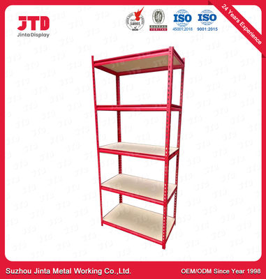 1.8m 1.2m Light Duty Metal Shelving 80kg Per Layer Red Rack Warehouse