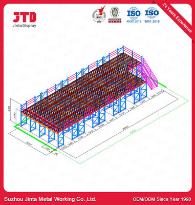 ODM 1 Ton Metal Mezzanine Floor Rack Supported Disassemble