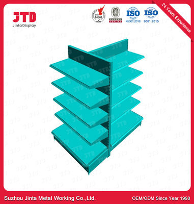 400mm 1500mm Single Sided Supermarket Shelf 5 Layers Purple
