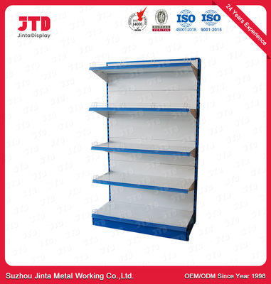 400mm 1500mm Single Sided Supermarket Shelf 5 Layers Purple