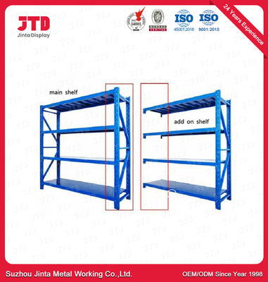 OEM Metal Racks For Warehouse Storage 24in Three Tier Shelf