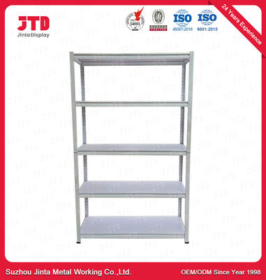 White 5 Tier Boltless Shelving Supermarket 1000mm Rack