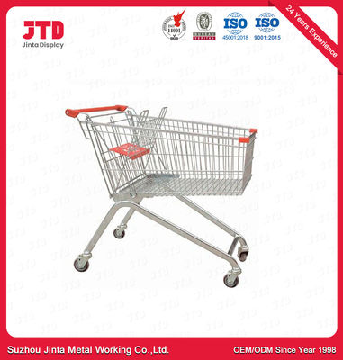 210 Liter Steel Shopping Trolley OEM Heavy Duty Grocery Cart