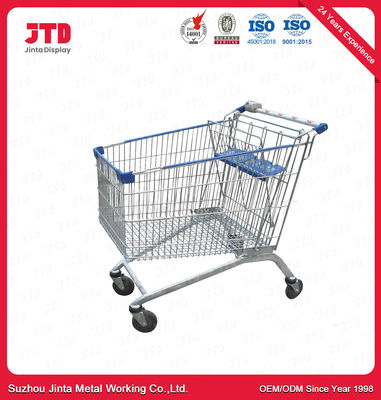 210 Liter Steel Shopping Trolley OEM Heavy Duty Grocery Cart