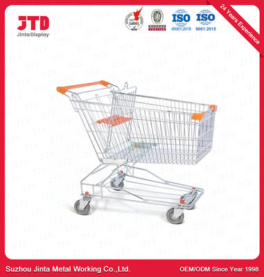 CE 50KG Small Metal Shopping Cart White 60 Liter Trolley