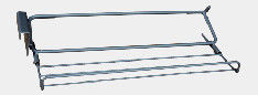 ODM Supermarket Shelving Accessories 6.0mm 600mm Slatwall Panel Hooks