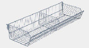 1000mm White Coated Wire Shelving 300mm Metal Tiered Basket Stand