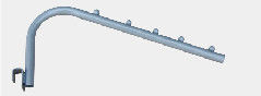 R Type Retail Store Display Hooks 500mm 12mm Wall Mounted