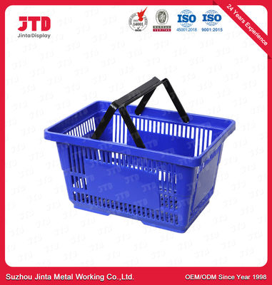 Square Plastic Trolley Basket ODM 60 Liter In Supermarket
