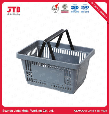 Square Plastic Trolley Basket ODM 60 Liter In Supermarket