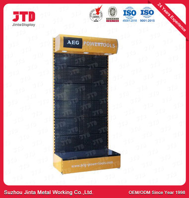 Yellow Power Tools Display Rack Stand 1800mm With Light Box