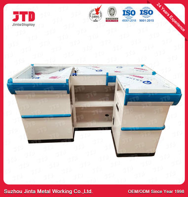 ODM Grocery Store Checkout Counter 600mm 2000mm White