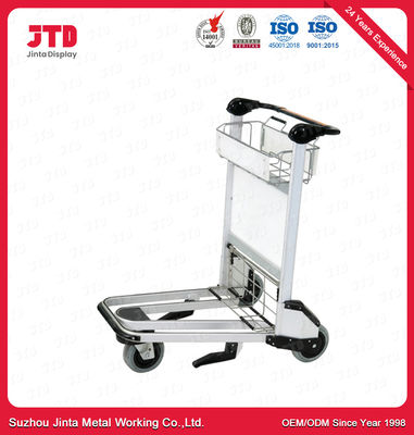 ISO14001 Airport Luggage Trolley ODM 4 Wheel Cart With Handle