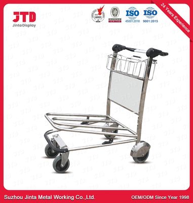 Double Layers Airport Baggage Trolley Hotels Four Wheel Trolley Cart