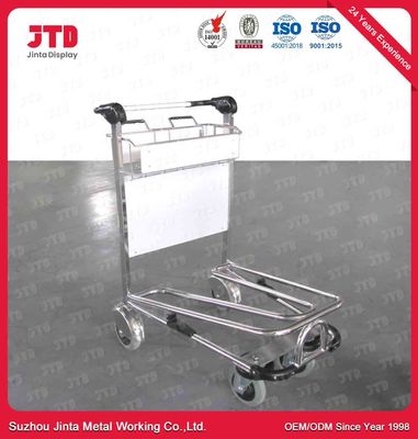 3 Wheels Airport Luggage Trolleys CE OEM Stainless Steel