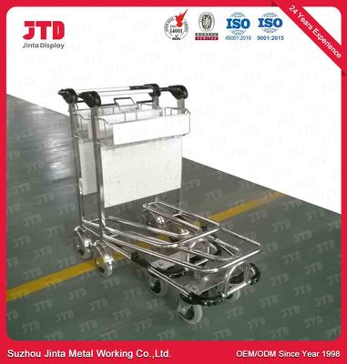 3 Wheels Airport Luggage Trolleys CE OEM Stainless Steel