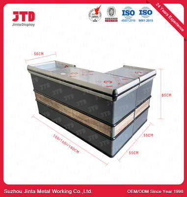 1200mm 1600mm Supermarket Checkout Counter ISO9001 Retail Check Out Counter
