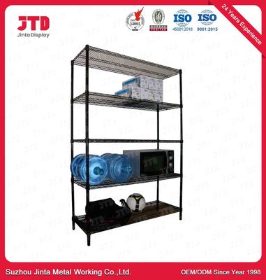 150kgs Wire Display Shelving Green 5 Layer Boltless Rack