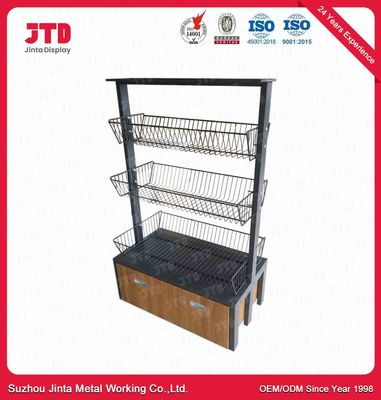 1.8m 3 Tier Wire Rack Display 180kgs Black Wire Shelving With Wheels