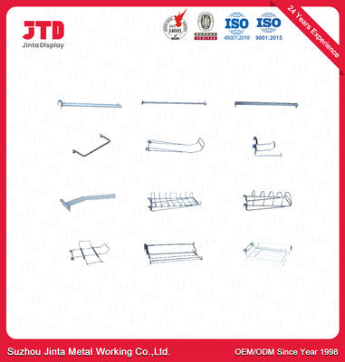 Chromed Finish Double Wire Hook Supermarket Shelving Accessories