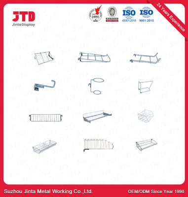 Chromed Finish Double Wire Hook Supermarket Shelving Accessories