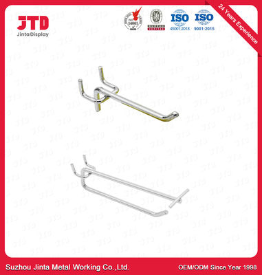 Chromed Finish Double Wire Hook Supermarket Shelving Accessories