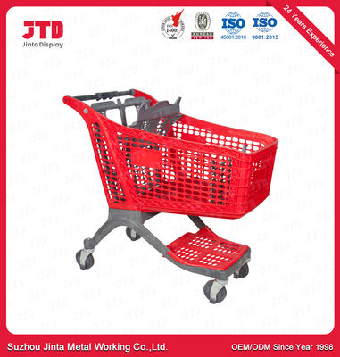 RAL Colors Plastic Trolley Basket For Shopping Unfolding