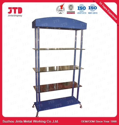 Glasses Supermarket Display Shelving Steel Q195 With Lighting Display