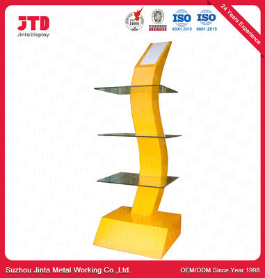 Customized Steel Q195 Shop Display Shelving With Lighting Special Shape