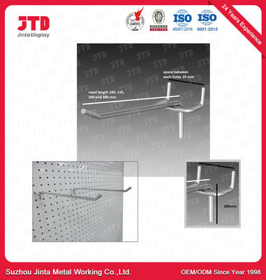 Single Hook Gondola Shelving Accessories With Pop Sign Holder Stainless Steel