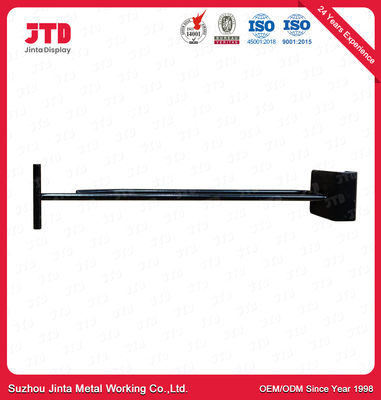 Black  Metal Beam Hook Double Line Gondola Shelving Parts 250mm 300mm 350mm