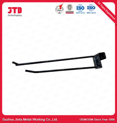 Black  Metal Beam Hook Double Line Gondola Shelving Parts 250mm 300mm 350mm