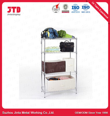 Powder Coating Chrome Boltless Metal Shelving 50 - 80kg Per Layer