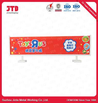 Advertising Board Supermarket Display Shelving White Q195 Steel