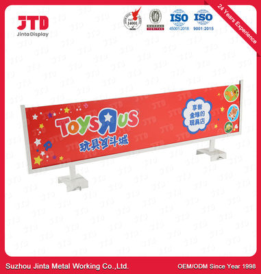 Advertising Board Supermarket Display Shelving White Q195 Steel