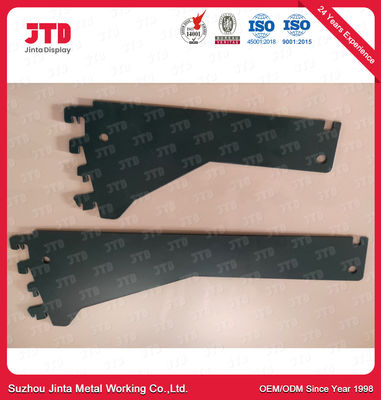 OEM Metal Shelf Shop Display Shelving Round Hole Back Panel  Wood Frame Supermarket Display Shelving